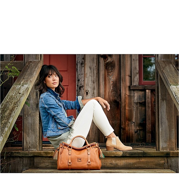 Dooney & Bourke Italy Florentine Leather Vaccetta satchel red bag - Picture 7 of 16